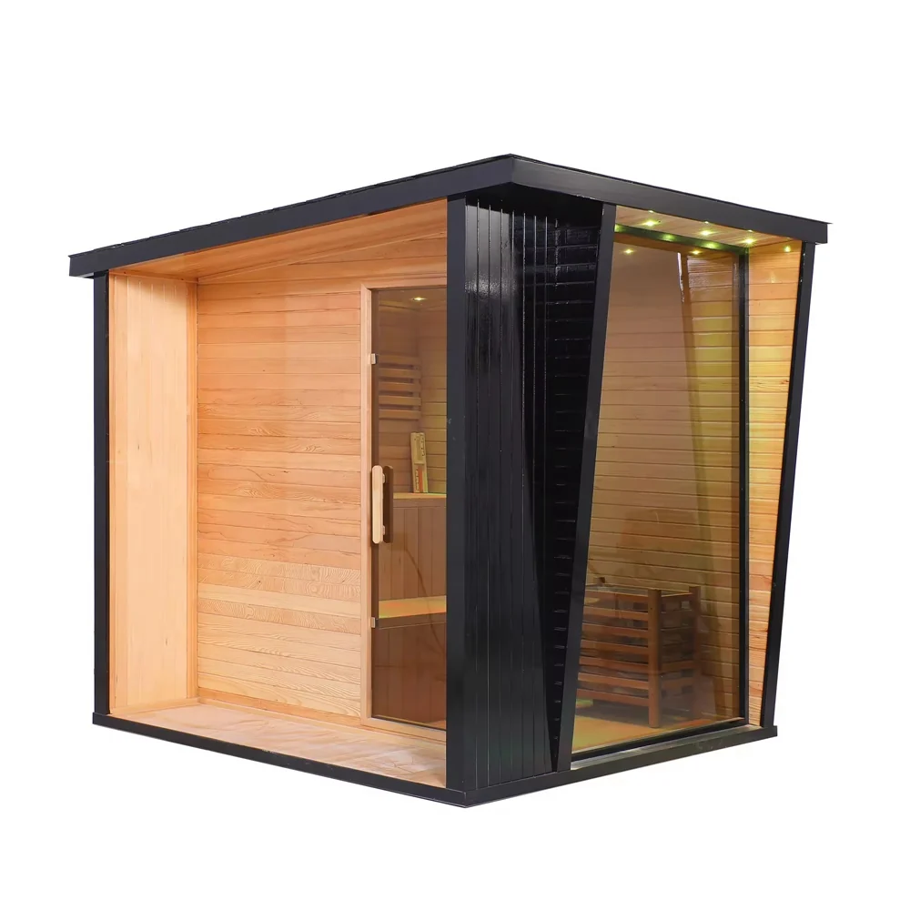 Livia mit Glasfront und seitlicher Verglasung vor hellem Hintergrund